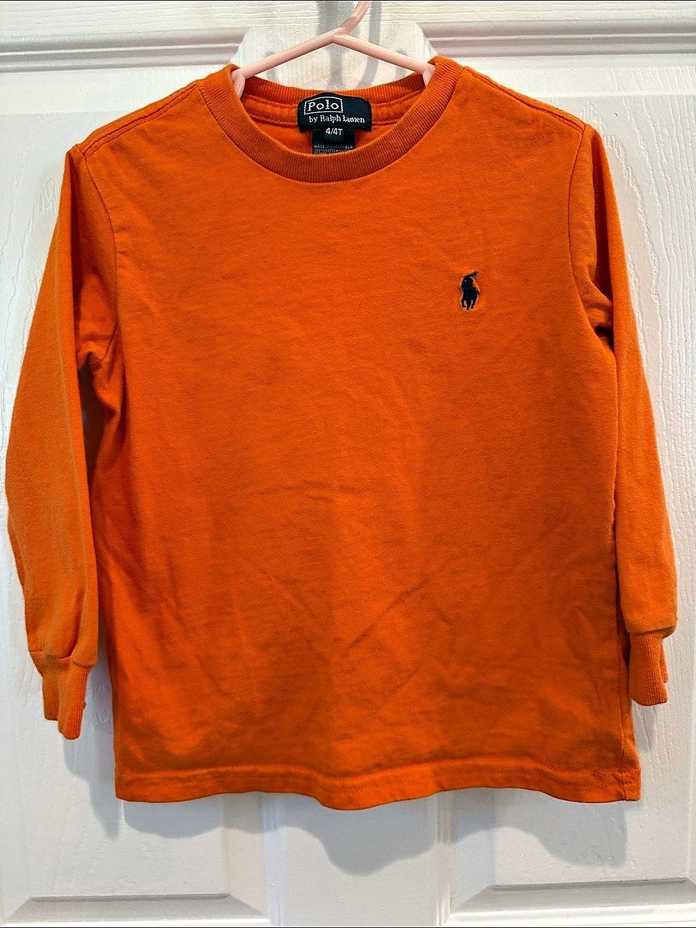 Polo Ralph Lauren Cotton Jersey Long-Sleeve Tee Orange 4T